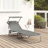 vidaXL Klappbare Sonnenliege Grau 190 x 57 x 81 cm Oxford 42003131 Bild 3