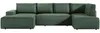 Vente-unique - AMELIA Sofa SamtStoff Grün - B 195 cm x H 85 cm x L 349 cm Bild 2