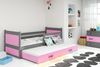 BMS Kinderbett Rico Graphit Rosa mit Bettkasten und 2 Matratzen Bild 2