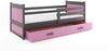 BMS Kinderbett Rico Graphit Rosa mit Bettkasten und 2 Matratzen Bild 3