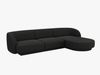 Micadoni Ecksofa Miley 4-Sitzer Rechts Boucle Baloo Schwarz Bild 2