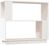vidaXL Bücherregal/Raumteiler Weiß 80x25x70 cm Massivholz Kiefer 814050 Bild 2