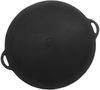 Ø40cm Gusseisenpfanne Grillpfanne Sac-Pfanne rund Dutch Oven Grillplatte Feuerschale mit Griffen Gusseisene Plancha Pfanne Lagerfeuer BBQ Kugelgrill Holzkohlegrill Bild 4