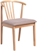 Esszimmerstuhl 2er Set CRAIG Holz Hellbraun Taupe Bild 4