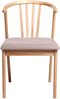 Esszimmerstuhl 2er Set CRAIG Holz Hellbraun Taupe Bild 5