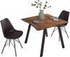 Esstisch Baumkante massiv Akazie nussbaumfarben 80 x 80 cm schwarz LAXMI 71288164 Bild 5