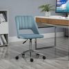 Vinsetto Bürostuhl Drehstuhl Schreibtischstuhl Höhenverstellbar 360° drehbar Jakobsmuschel-Form mit Nahtlinien-Design Schaumstoff Samtartiges Polyester Blau 49 x 54 x 79-91 cm Bild 2