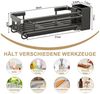 HEYHIPPO Küchenregal Küchenspülen-Organizer Besteckaufbewahrungsregal Handtuchhalter Haken, Stanzfreie Installation, wandmontiertes Waschbeckenregal 30×13×5CM, Badezimmerregal aus Aluminiumlegierung, Abtropfschale, Schwammhalter Bild 2