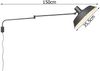 Schwenkbare Wandlampe BOLDER mit Metallschirm Schwarz, Schnurschalter & Stecker Bild 4