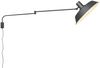 Schwenkbare Wandlampe BOLDER mit Metallschirm Schwarz, Schnurschalter & Stecker Bild 2