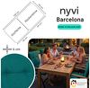 NYVI Sitzauflage Niedriglehner Auflagen 6er Set Barcelona Gartenstuhlauflagen 100x50cm, (6 St), Niederlehner Stuhlauflage Sitzauflage mit Halteband Bild 2