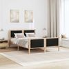 vidaXL Bettgestell Braun und Schwarz 140 x 200 cm Massivholz Kiefer 3394320 Bild 4