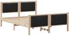 vidaXL Bettgestell Braun und Schwarz 140 x 200 cm Massivholz Kiefer 3394320 Bild 3
