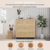 Celya Sideboard Sideboard 4-Schubladen-Rattanschrank mit Massivholzgriffen (Maße: B80/H80/T38 cm), Geeignet für Schlafzimmer, Wohnzimmer, Esszimmer, Flur Bild 3