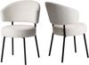 LeGer Home by Lena Gercke Esszimmerstuhl Sölve (Set, 2 St), Boucle Bezugsstoff, Metallgestell, Sitztiefe 48 cm Bild 2