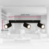 B.K.Licht LED Deckenleuchte BKL1631, LED wechselbar, 2700K - Extra-Warmweiß, Deckenleuchte 44 cm Schwarz je 2W, je 450lm GU10 Wohnzimmer Flur Bild 4