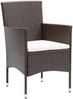 vidaXL Garten-Essstühle 4 Stk. Poly Rattan Braun 310565 Bild 2