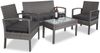 CASARIA® Balkonmöbel Set Wetterfest 4 Personen Grau Bild 2