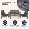 CASARIA® Balkonmöbel Set Wetterfest 4 Personen Grau Bild 3