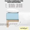 Schlafgut 'Easy' Spannbettlaken, MADE IN GREEN by OEKO-TEX®, Gummizug: rundum, Jersey Elasthan, Blue Light, S 90x190cm - 100x220cm Bild 3