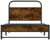 Einzelbettgestell Design für Erwachsene ohne Matratze 100x200 cm Räuchereiche Holzwerkstoff d3827e Bild 5