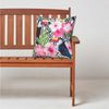 Homescapes Dekokissen Gartenkissen Tukan mit Blumen – 2er-Set Outdoor Kissen 45 x 45 cm Bild 2