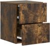 vidaXL Wandmontierter Nachttisch 2 pcs Geräucherte Eiche Holzwerkstoff 898476 Bild 4