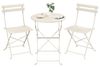 SONGMICS Balkonmöbel 3-teilig, 1 Klapptisch mit 2 Stühlen, Gartenmöbel-Set, aus Stahl, für Balkon, Terrasse, beige Bild 2