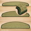 Metzker® Stufenmatte Stufenmatten Sisal New Halbrund Grün 15 Stück, halbrund, Höhe: 6 mm, Naturprodukt Bild 5