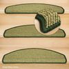 Metzker® Stufenmatte Stufenmatten Sisal New Halbrund Grün 15 Stück, halbrund, Höhe: 6 mm, Naturprodukt Bild 4