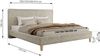 Design Polsterbett LUMARO CLASSIC 160 x 200 cm mit Lattenrost & 12cm hohen Füßen, Doppelbett mit Kopfteil, Konfigurierbar, Multipocket Matratze - Beige Strukture - ELORI LUX Bild 4