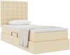 vidaXL Aufbewahrungsbett mit Matratze Creme 90 x 200 cm Polyester 3371884 Bild 3