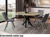 MEBLINI Esstisch Rund Ausziehbar aus Metall - 100-138x77cm - CHRIS - Artisan Eiche/Schwarz Matt - Loft - Esszimmertisch Modern - Küchentisch - Ausziehtisch - Round Dining Table - Esszimmertische Bild 3