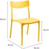 Dmora Gartenstuhl Lupia, Gartensitz, Outdoor-Stuhl, Outdoor-Sessel, Made in Italy, 54x46 h80 cm, Gelb Bild 3