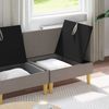 vidaXL Wohnzimmergarnitur mit Kissen mit Speicher 4 pcs Taupe Stoff 3413704 Bild 3