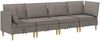 vidaXL Wohnzimmergarnitur mit Kissen mit Speicher 4 pcs Taupe Stoff 3413704 Bild 2