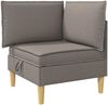 vidaXL Wohnzimmergarnitur mit Kissen mit Speicher 4 pcs Taupe Stoff 3413704 Bild 4