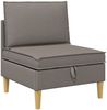 vidaXL Wohnzimmergarnitur mit Kissen mit Speicher 4 pcs Taupe Stoff 3413704 Bild 5