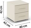 rauch Aditio Box, Nachttisch, 2 Schubladen, mit Softclose-Funktion, Farbe Beige, BxHxT 40x42x42cm Bild 4