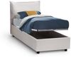 Dmora Amandola-Einzelbett, Bettkasten mit Kunstlederbezug, 100 % Made in Italy, Öffnung vorne, inklusive Matratze 90 x 190 cm, Weiß Bild 5