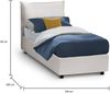 Dmora Amandola-Einzelbett, Bettkasten mit Kunstlederbezug, 100 % Made in Italy, Öffnung vorne, inklusive Matratze 90 x 190 cm, Weiß Bild 3