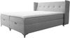 AX LIVING Boxspringbett 180x200 mit Bettkasten Salvio in Hellgrau Bild 2