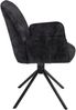 byLIVING Esszimmerstuhl 2er Set Blair / Vintage-Samt anthrazit / Gestell Metall schwarz / Sitzschale 360° drehbar / Esszimmerstuhl / Wohnzimmerstuhl / B 57, H 89, T 61 cm Bild 3