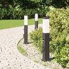 vidaXL Pollerleuchten mit Sensor&Steckdose 3 Stk. 50 cm Schwarz IP44 4006090 Bild 3