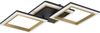 EGLO LED Deckenleuchte Calliera, dimmbare Wohnzimmerlampe, moderne Deckenlampe aus Metall in Schwarz Messing, energiesparend, neutralweiß, 2500 Lumen, 59,5 x 31 cm Bild 2