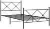 vidaXL Bettgestell mit Kopf- und Fußteil Metall Schwarz 100x190 cm 376514 Bild 3