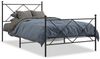 vidaXL Bettgestell mit Kopf- und Fußteil Metall Schwarz 100x190 cm 376514 Bild 2