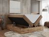 Boxspringbett mit Kopfteil und Topper, Polsterbett - ALBERO 2 - 140 x 200 cm - Braun Kunstleder - H3 Bild 3