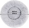 lionto Donut Katzenkissen, rundes Bett mit Plüschbezug & Anti-Rutsch-Boden, erhöhter Rand für Geborgenheit, 40 cm Durchmesser, hellgrau Bild 5