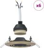 vidaXL Spotlight 6 pcs Messing 9 x 9 x 2,5 cm Metall 4108173 Bild 4